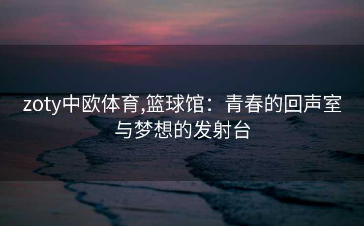 zoty中欧体育,篮球馆：青春的回声室与梦想的发射台